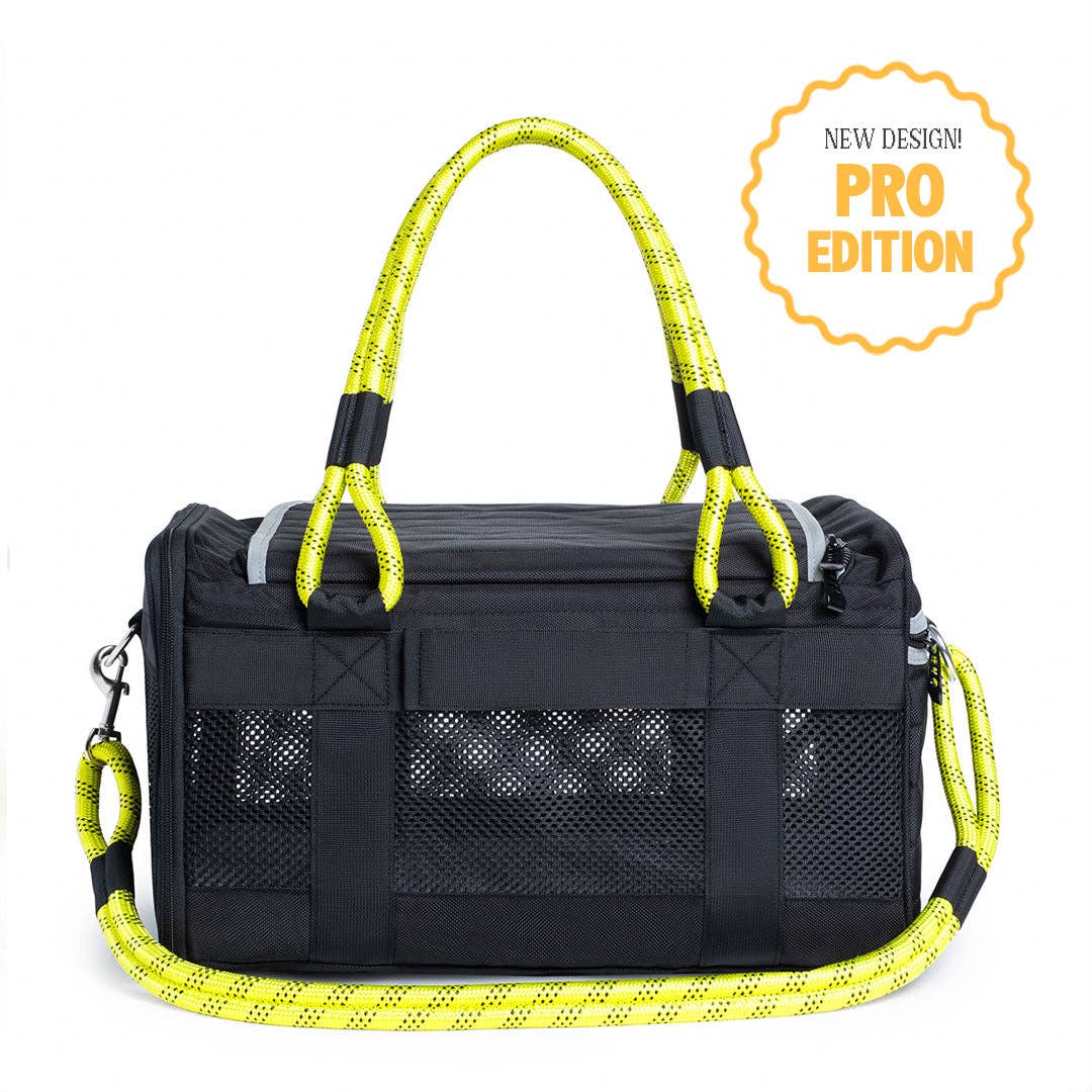 ROVERLUND - OUT-OF-OFFICE PET CARRIER PRO EDITION: BLACK CAMO / BLACK / LARGE - UP TO 25LBS